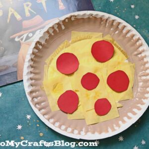 Paper Plate Pizza - Kid Craft Idea Using Paint & Tissue Paper