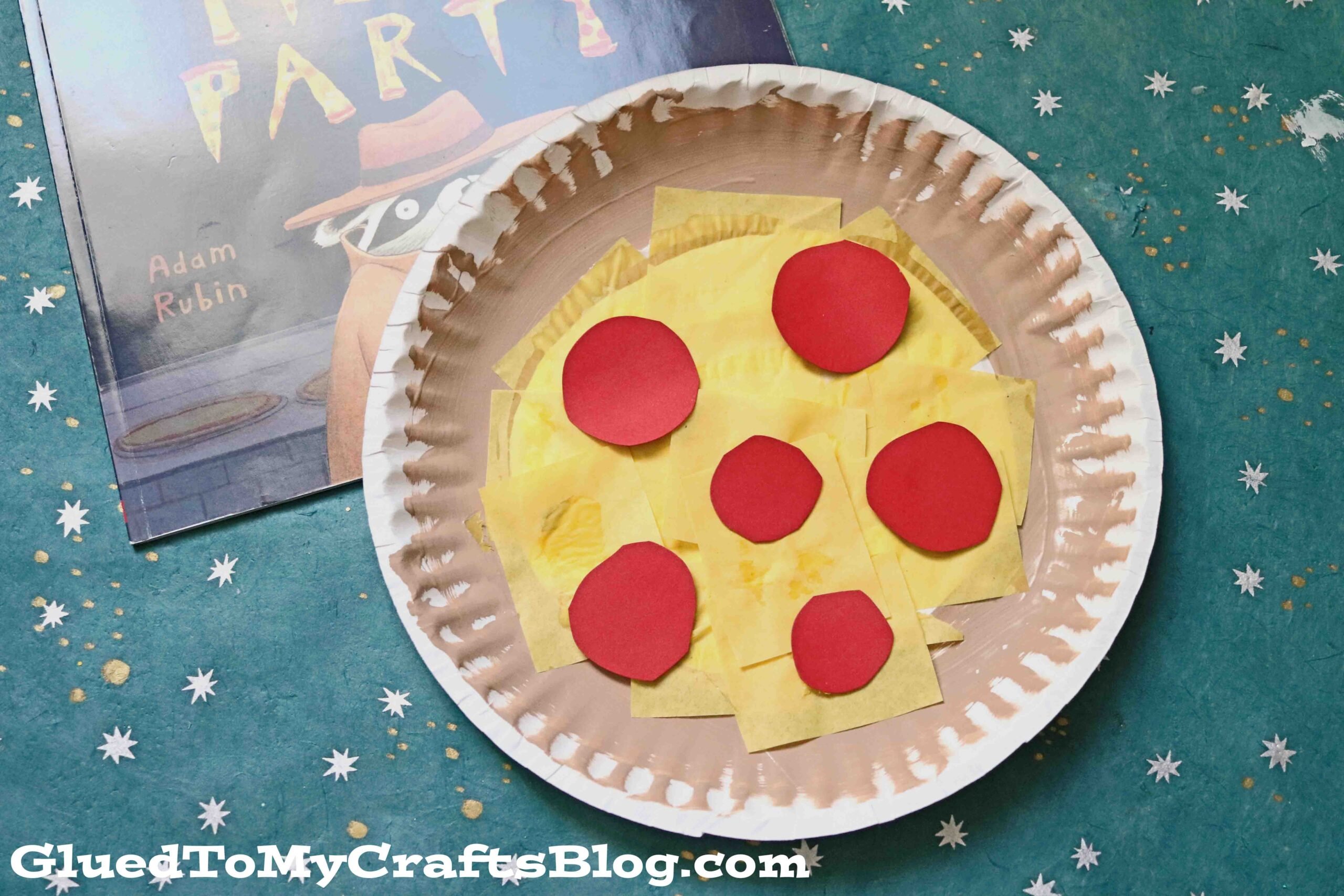 Paper Plate Pizza - Kid Craft Idea Using Paint & Tissue Paper