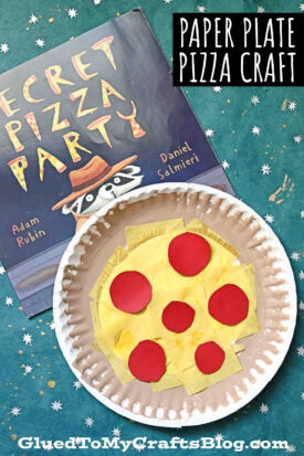 Paper Plate Pizza - Kid Craft Idea Using Paint & Tissue Paper
