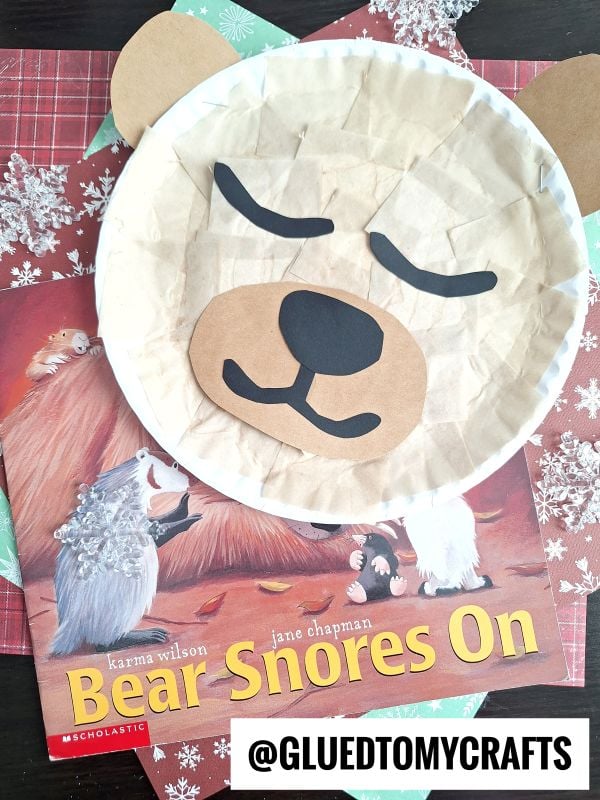 Paper Plate Sleeping Bear Craft