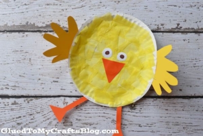 Paper Plate Easter Chick Craft Idea