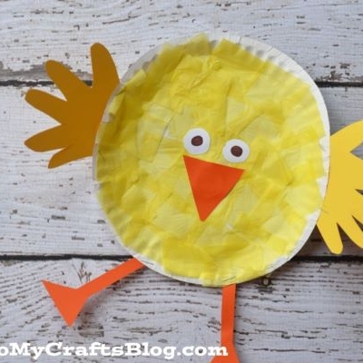 Paper Plate Easter Chick Craft Idea