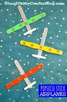 Popsicle Stick Airplanes - Kid Craft Idea