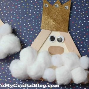Popsicle Stick Kings - Christmas Kid Craft Idea