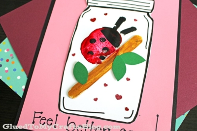 Potato Stamped Ladybug Cards
