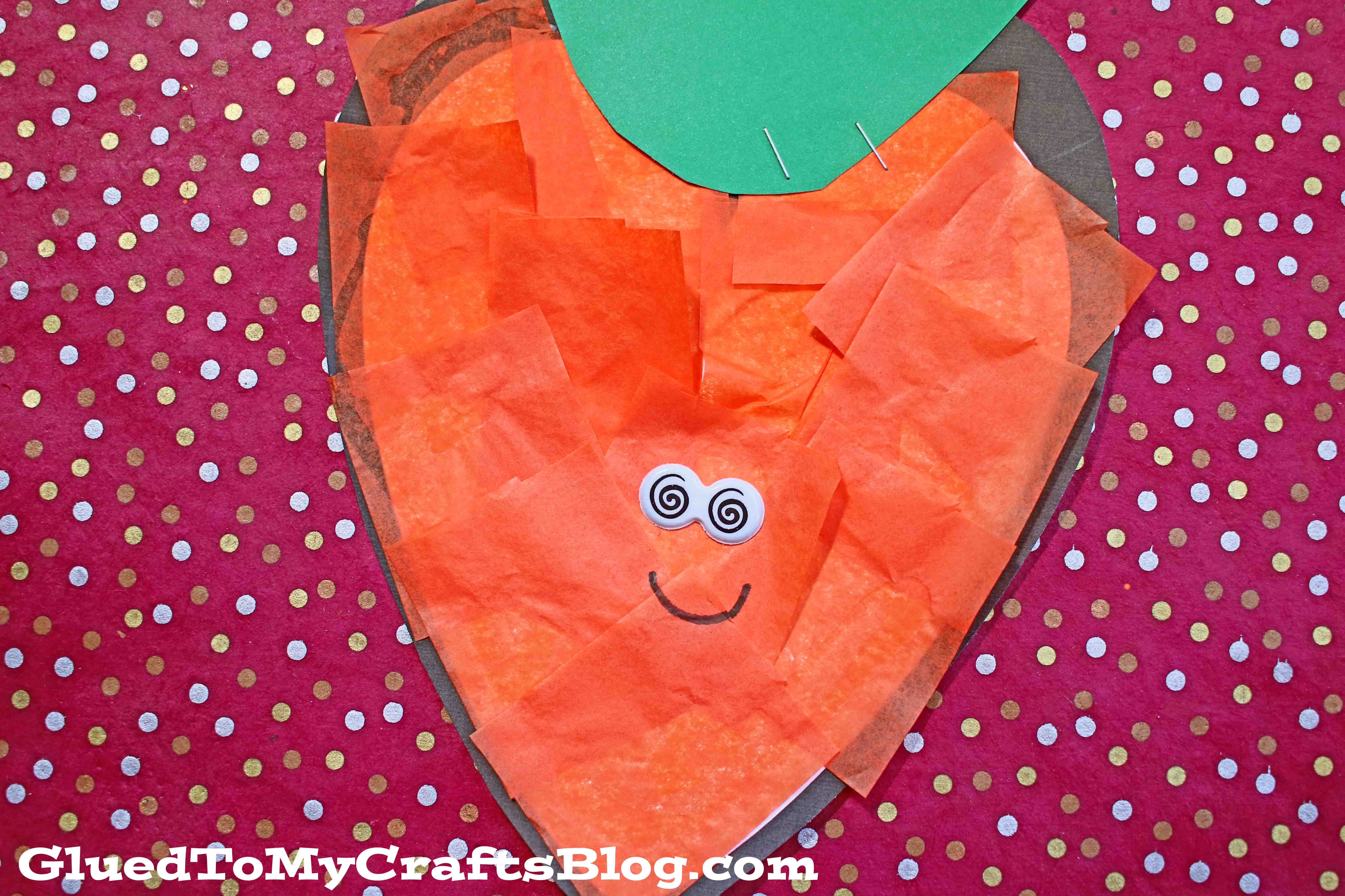 Handprint Tissue Paper Carrot {Kid Craft}