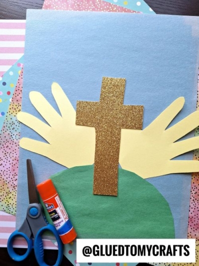 Handprint Easter Sunrise Keepsake Idea Using Construction Paper