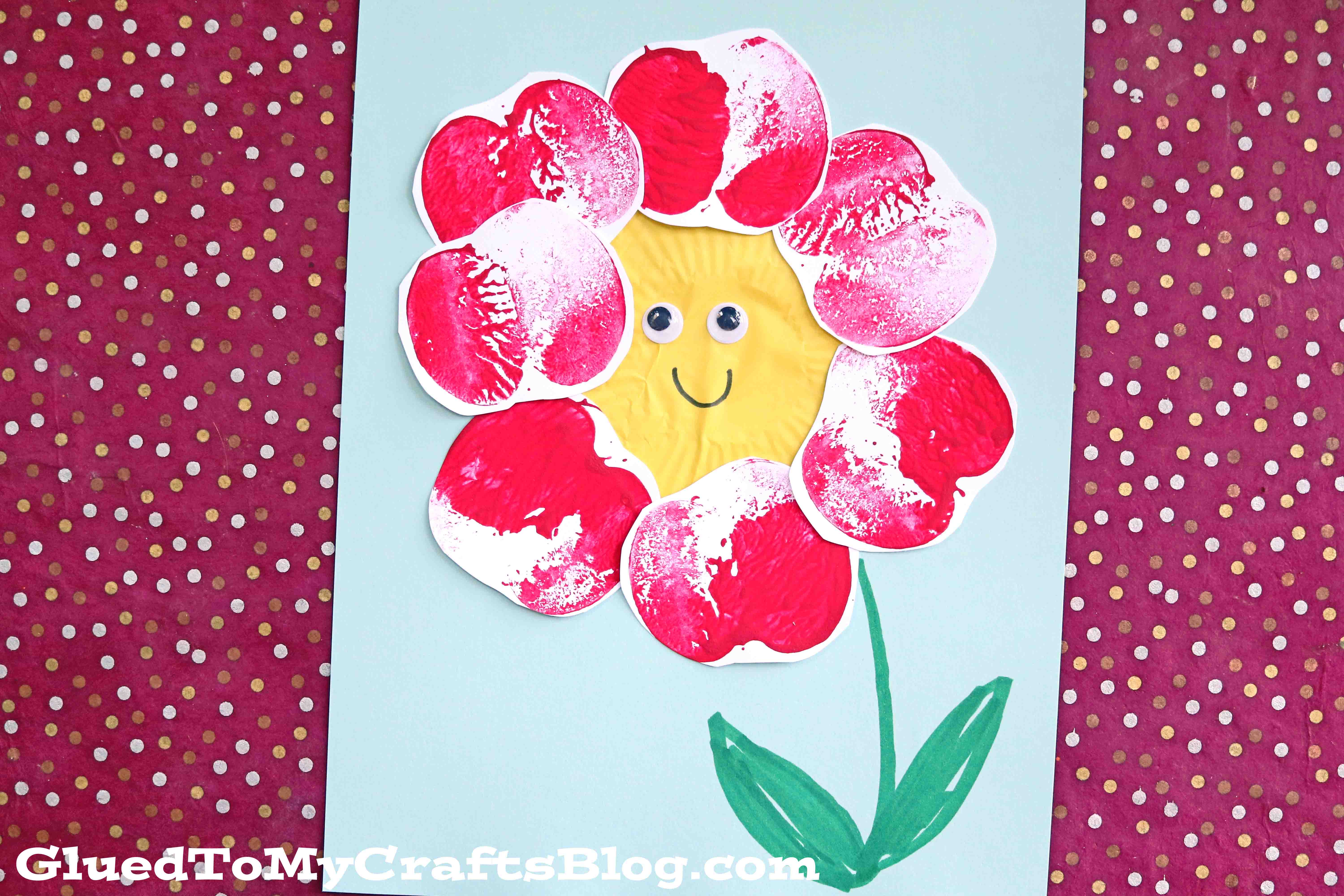 Apple Stamped Flower Craft For Kids To Make This Spring