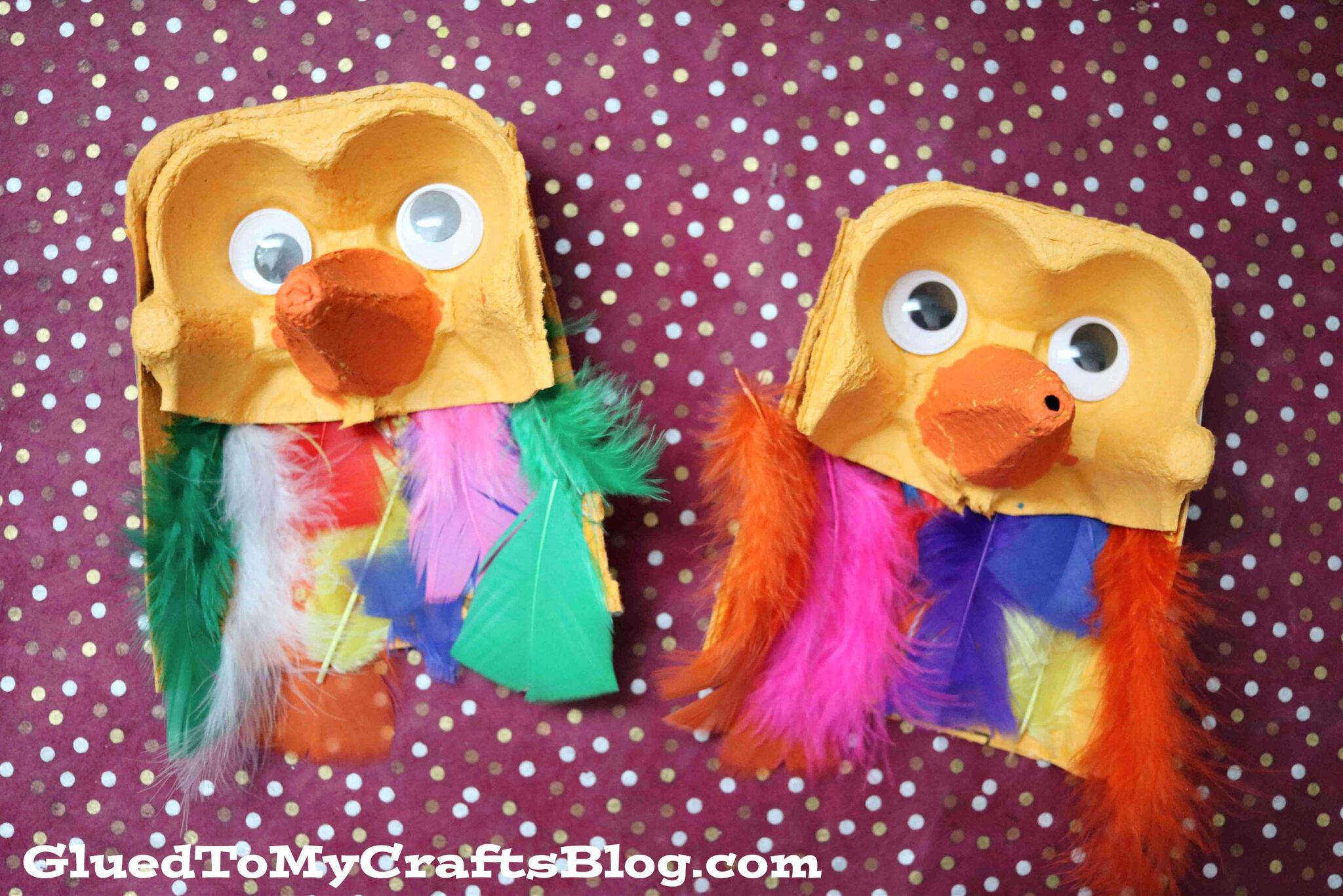 Upcycled Egg Carton Owls Craft Idea