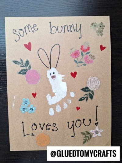 Footprint Some Bunny Loves You Keepsake