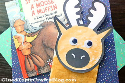 Paper Bag Moose Puppet Craft Idea