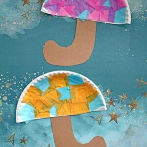 Paper Plate Umbrella - Kid Craft Idea For A Rainy Day