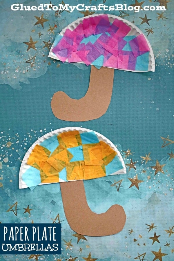 Paper Plate Umbrella Craft Idea For A Rainy Day