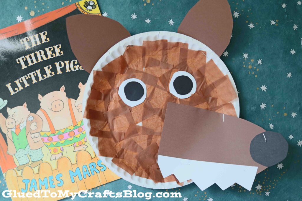 Paper Plate Wolf - Children's Book Inspired Craft Idea Paper Plate Wolf - Children's Book Inspired Craft Idea