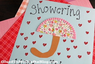 Cupcake Liner Umbrella Card Craft Idea