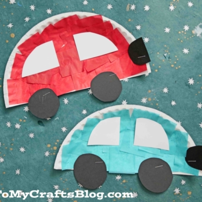 Paper Plate Cars Craft Idea
