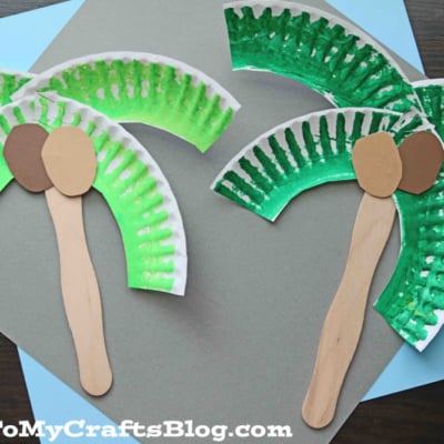 Paper Plate Palm Tree - Craft Idea For Kids