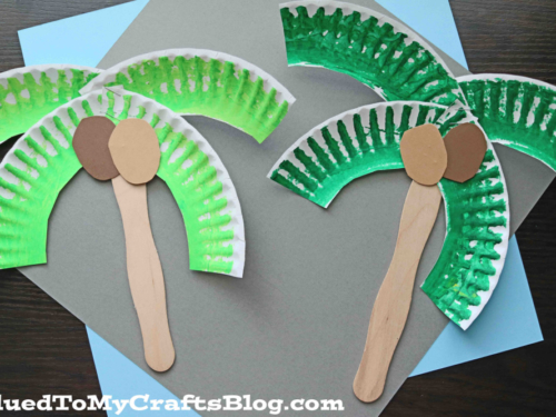 Paper Plate Palm Tree - Craft Idea For Kids