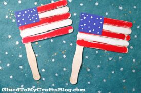 Super Quick Popsicle Stick Flags - Patriotic Kid Craft Tutorial