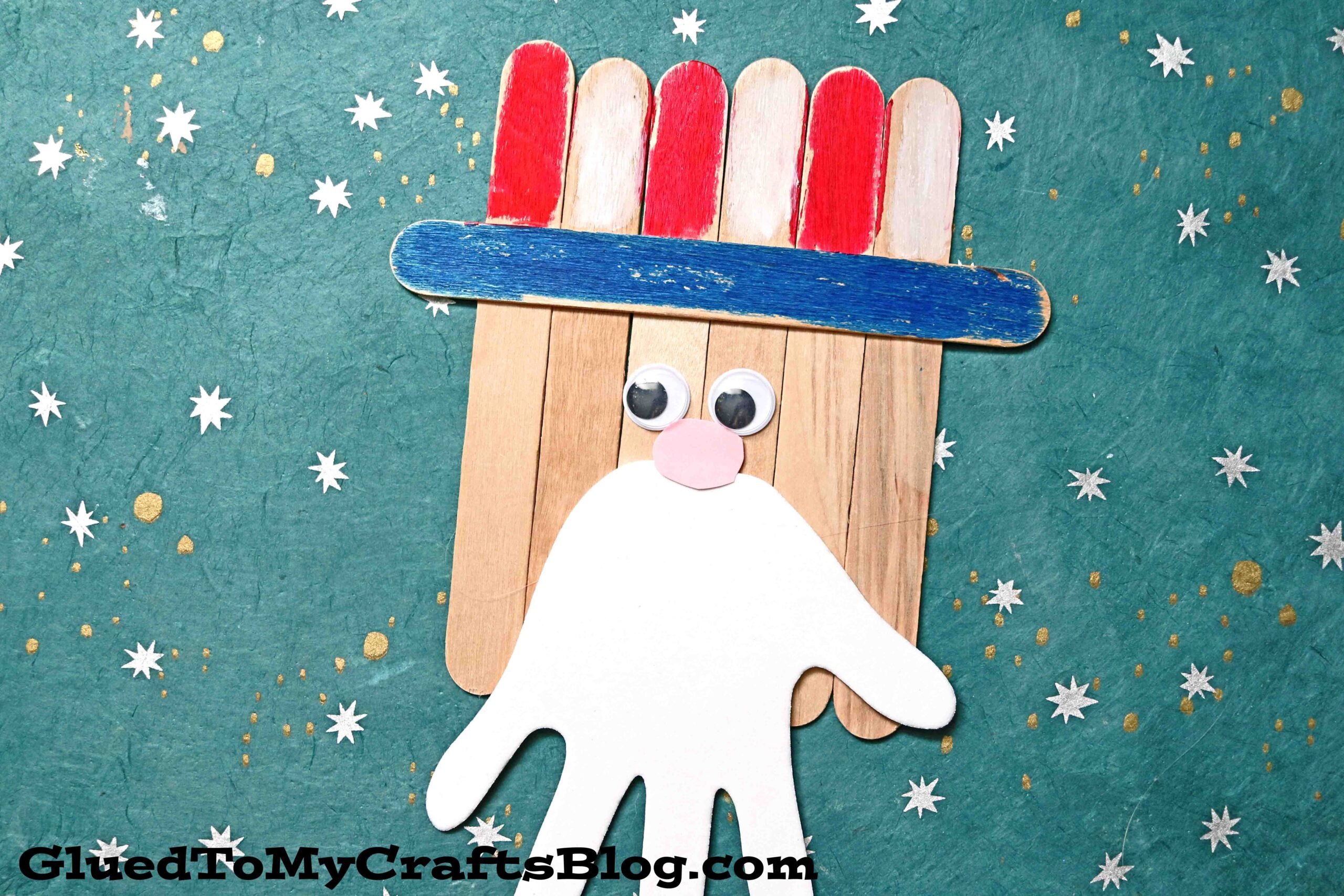 Popsicle Stick Uncle Sam - Kid Craft Idea For 4th of July