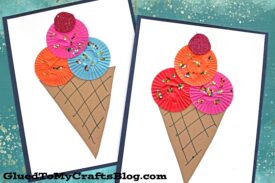 Cupcake Liner Ice Cream - Kid Craft Idea For Summer
