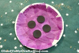 Tissue Paper & Paper Plate Button - Kid Craft