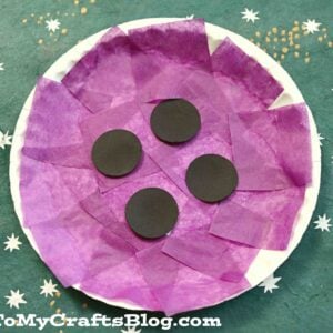 Tissue Paper & Paper Plate Button - Kid Craft