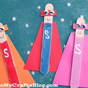 Popsicle Stick Superheroes - Puppet Kid Craft Idea