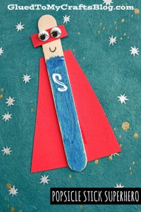 Popsicle Stick Superheroes - Puppet Kid Craft Idea