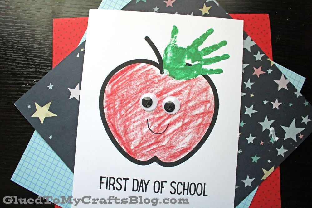 Back-to-School Apple Handprint Craft Idea for Kids