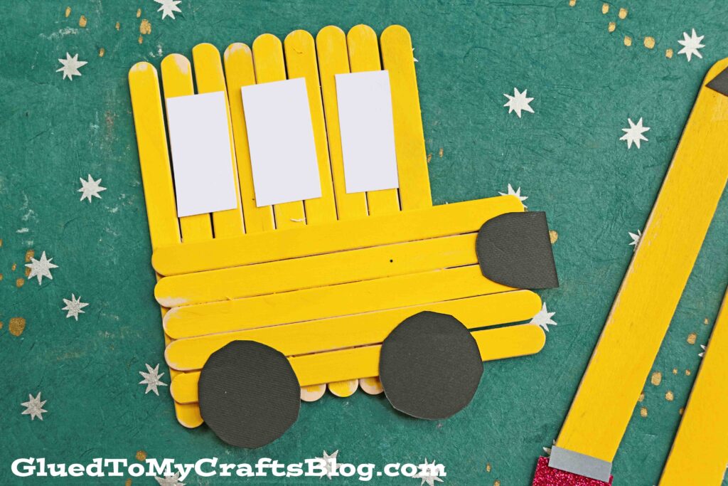 Popsicle Stick Pencils & School Bus Craft