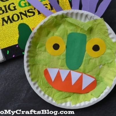 Paper Plate Green Monster Craft
