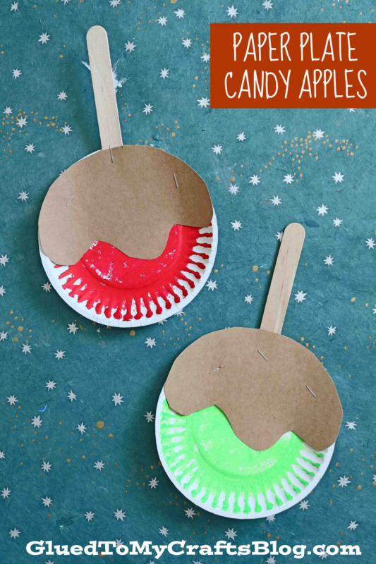 Paper Plate Candy Apple Craft Idea