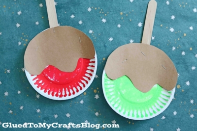 Paper Plate Candy Apples Craft Idea For Fall