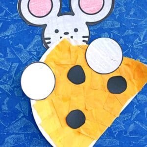SUPER EASY Paper Plate Cheese and Mouse - Kid Craft Idea