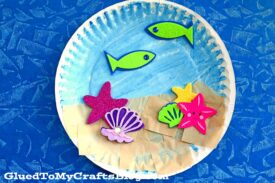 Paper Plate Under The Sea - Kid Craft Idea For Summer