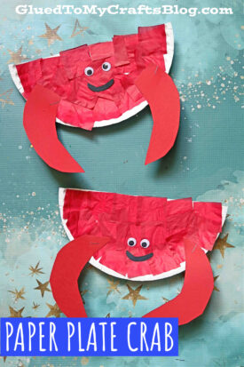 Paper Plate Crab - Beach Themed Kid Craft Idea