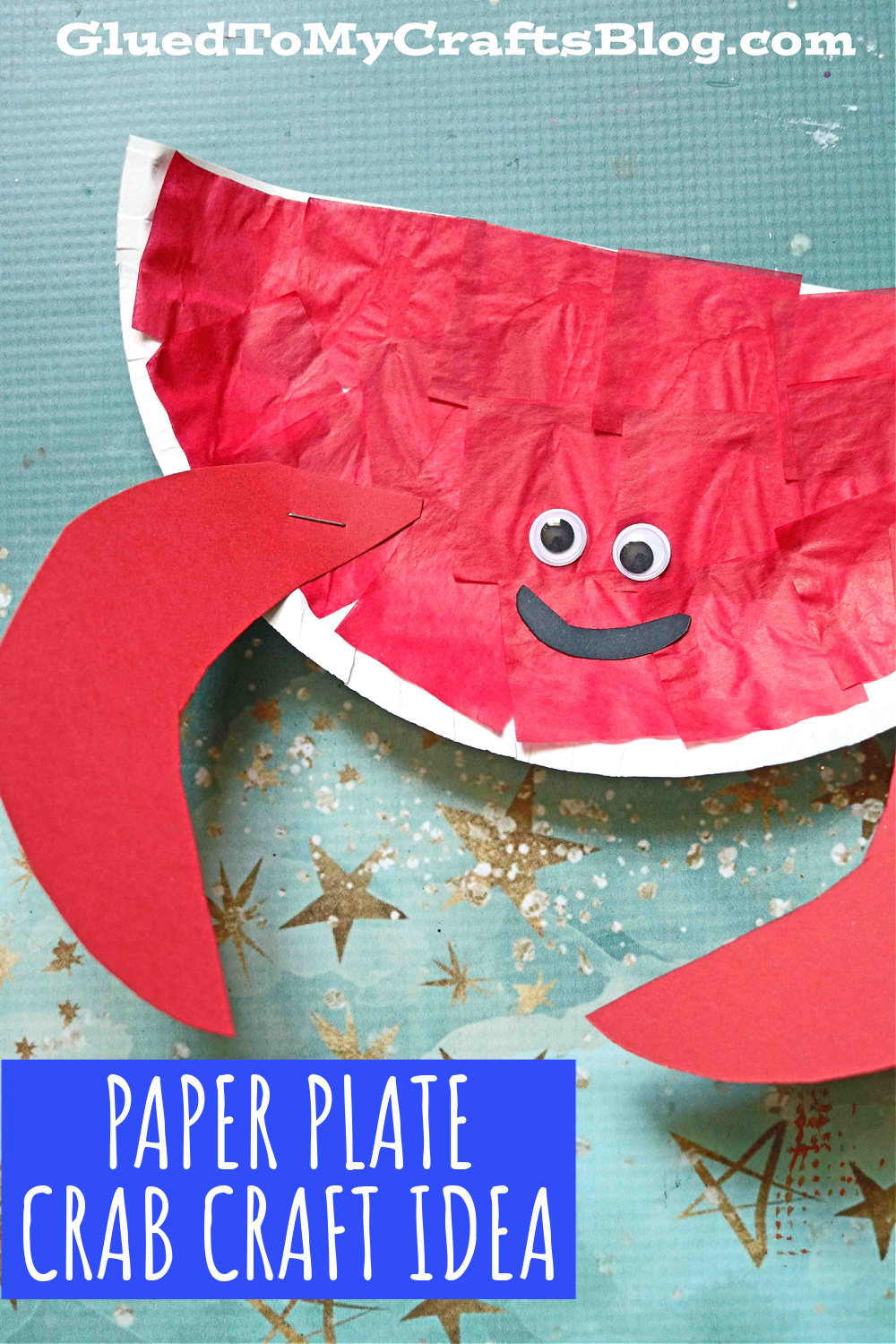Paper Plate Crab Beach Craft Idea