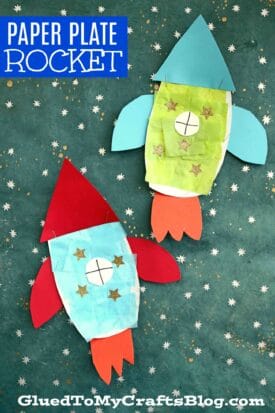 Paper Plate Rocket - Super Fun Outer Space Kid Craft Idea