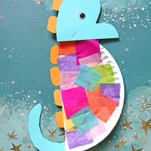 Paper Plate Seahorse - Kid Craft Idea For An Eric Carle Book