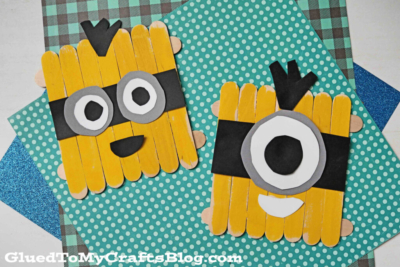 Popsicle Stick Minions Craft Idea
