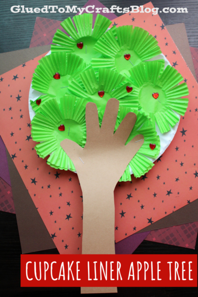 Cupcake Liner Apple Tree Craft