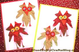 Burlap Leaf Owls - Fall Kid Craft