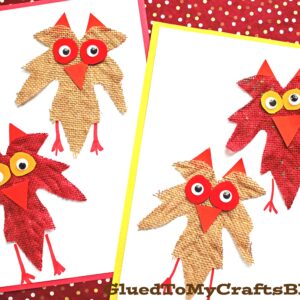 Burlap Leaf Owls - Fall Kid Craft