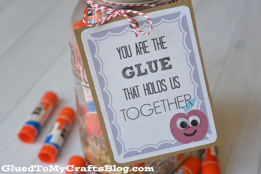 The Glue That Holds Us Together - Gift Tag Printable For Teacher Gifts