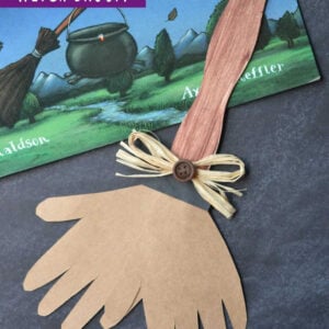 Popsicle Stick Broom - Kid Craft Idea For Room On The Broom Book