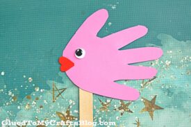 Handprint Fish Puppets - Kid Craft Idea For Summer