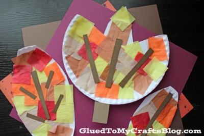 Tissue Paper & Paper Plate Leaf Craft