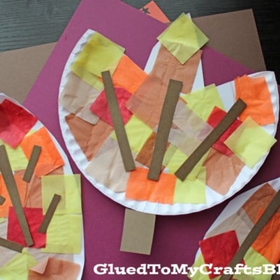 Tissue Paper & Paper Plate Leaf Craft