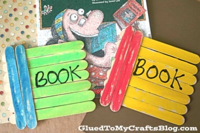 Popsicle Stick Books - There Was An Old Lady Inspired Craft